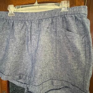 Old Navy Women's High Waist Linen Shorts - Blue